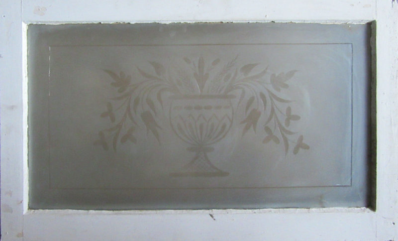 Victorian By The Bay Antique Frosted Etched Glass Window 2